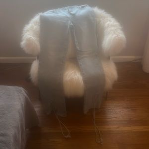 Tall length tied up jeans medium wash never worn jeans